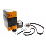 Комплект ГРМ + ТНВД + помпа VW T4 2.4D 90-03 (26.4x122z/20.1x77z) (2 ременя) 