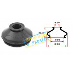 Пильник опори кульової рульового наконечника (універсальний) (40х16x25) 