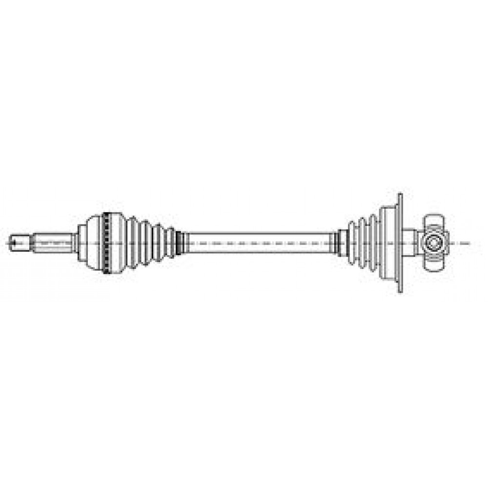 Піввісь (передня) Fiat Marea 96-02 (R) (-ABS)