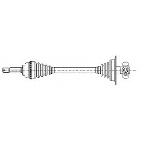 Піввісь (передня) Fiat Marea 96-02 (R) (-ABS)