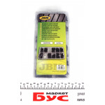 Набір кліпс пластмасових універсальних (128 шт) 