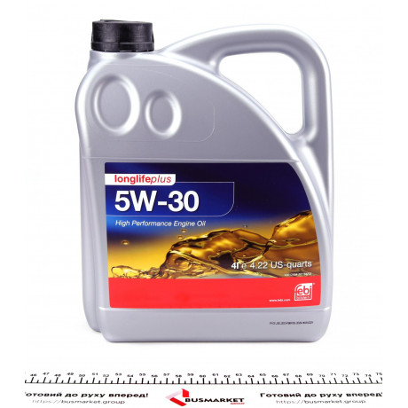 Олива Longlife Plus 5W30 (4L) (VW 504.00/507.00/MB 229.51)