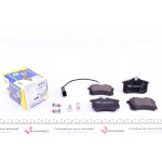 Колодки гальмівні (задні) Ford Galaxy 95-06/VW Sharan/Seat Alhambra 95-10/Ibiza 03-08 (+датчик) 