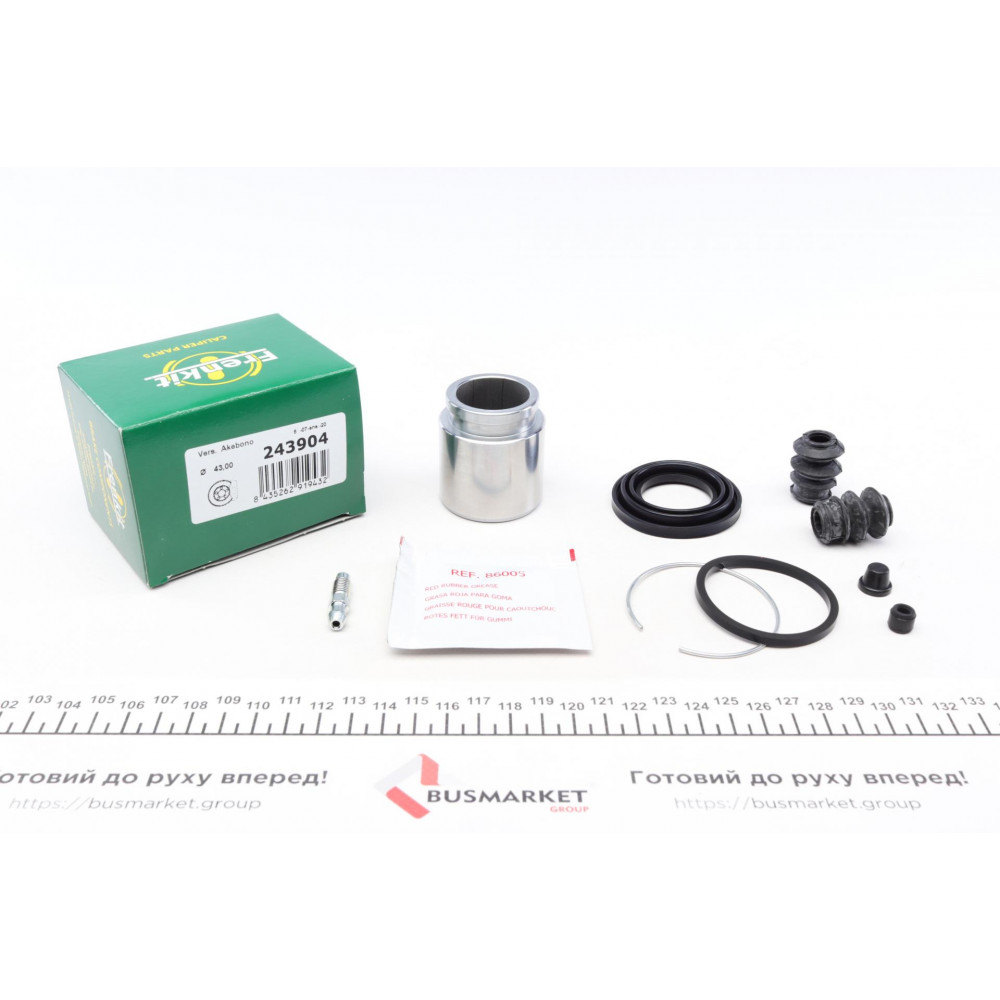 Ремкомплект супорта (заднього) Mitsubishi Pajero (d=43mm) (+поршень) (Akebono)