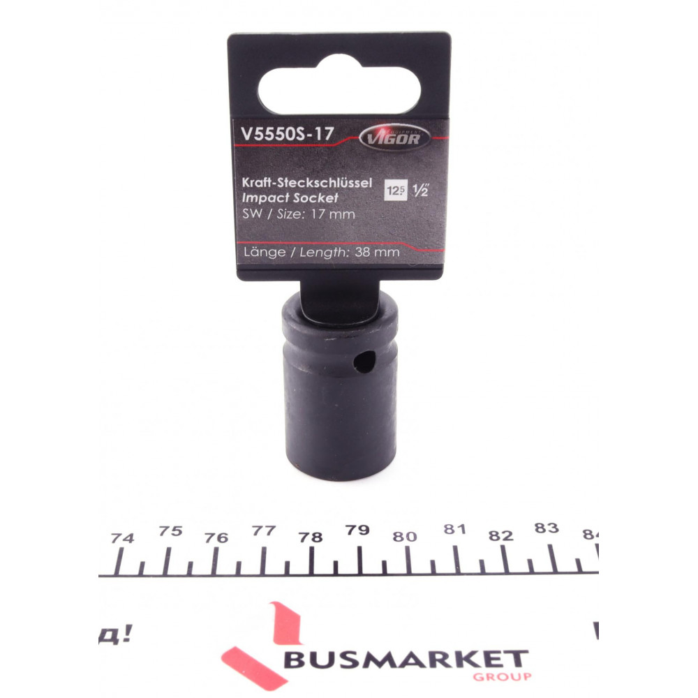 Головка ударна HEX (1/2", 17мм) S