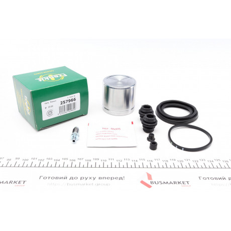 Ремкомплект супорта (переднього) Nissan Juke 10- (d=57mm) (+поршень) (Nissin)