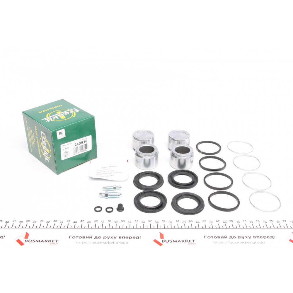 Ремкомплект супорта (переднього) Lexus LS/GS/IS 00- (d=43mm) (+4 поршня) (Advi)