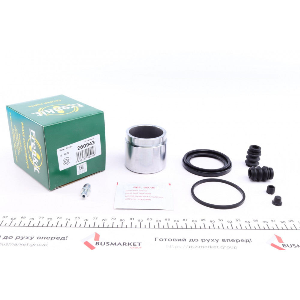 Ремкомплект супорта (переднього) Kia Sportage/Hyundai Tucson 04- (d=60mm) (+поршень) (Mando)