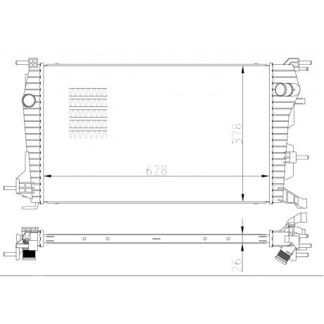 Радіатор охолодження Renault Fluence 1.5D/1.6 10-