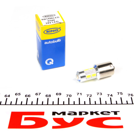 Автолампа R5W 24V 2W BA15s (SCC) LED (6000K/400lm/5x Long Life) (1шт)