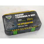 Набір головок і біт 46 од., Квадрат 1/4 CR-V <ARMER> 