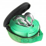 Трос буксирувальний 7т. стрічка 5м. C гак, зелений <Armer> 