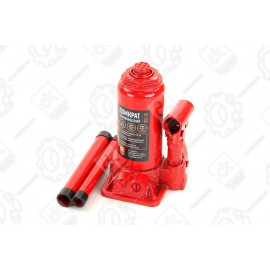 Домкрат бутылочный двухштоковый, красный 2т, H=165/410 <ДК>