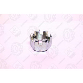 Гайка М33х1,5 пальца реакт. КАМАЗ, Краз корончат. Н=32-33 мм. анодирован.<ДК>