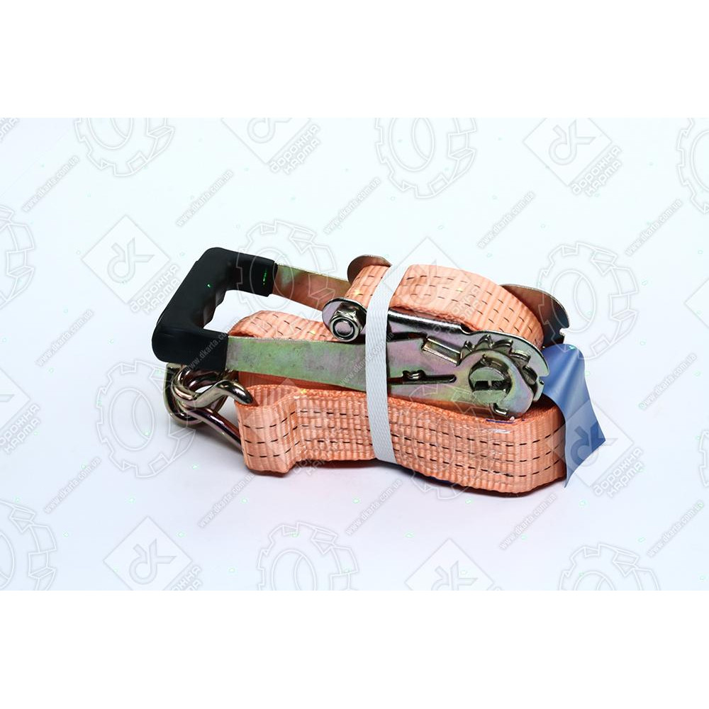 Стяжка вантажу, 3t. 50mm.x8m.(0.5+7.5) прогум. ручка <ДК>