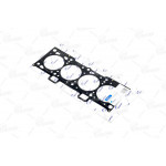 Прокладка ГБЦ ВАЗ 21116 82,0 дв. 1.6 8кл. (Метал) з герметиком (TEMPEST) 