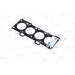 Прокладка ГБЦ ВАЗ 11194 76,5 дв. 1.4 8кл. (Метал) з герметиком (TEMPEST) 