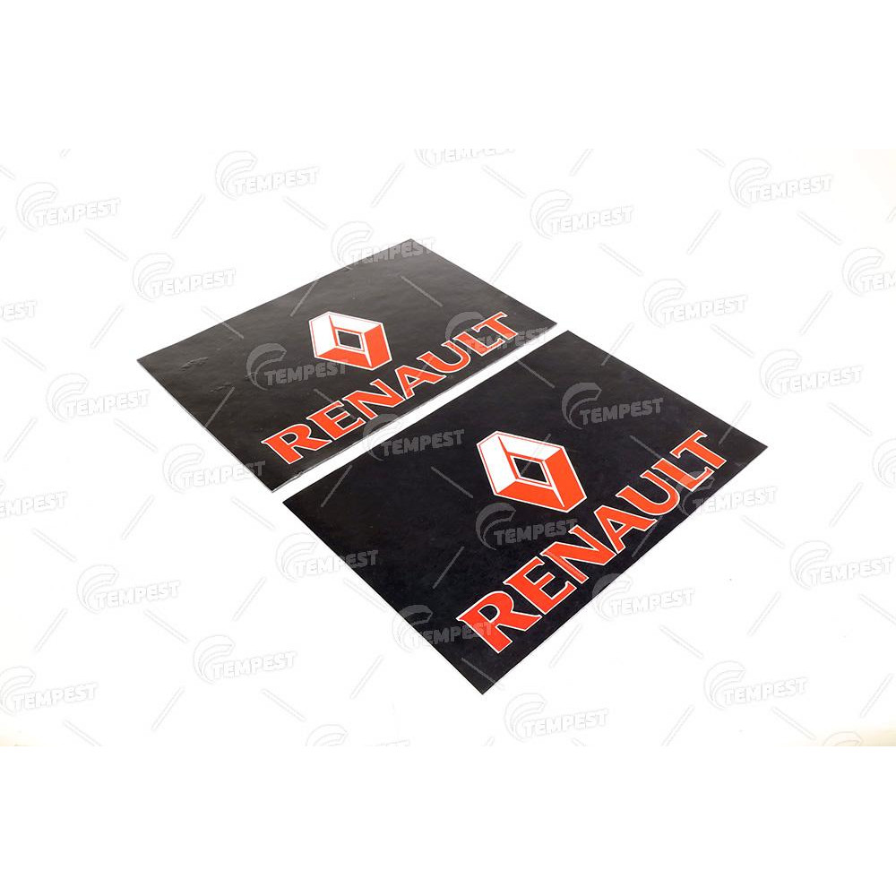 Брызговик 40X60X4 (цветной) с надписью RENAULT (TEMPEST)