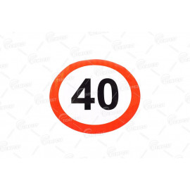 Наклейка обмеження швидкості 40 км. (TEMPEST)