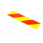 Рефлектор (наклейка) задній на TIR (косі смуги) 560х140 (TEMPEST) 