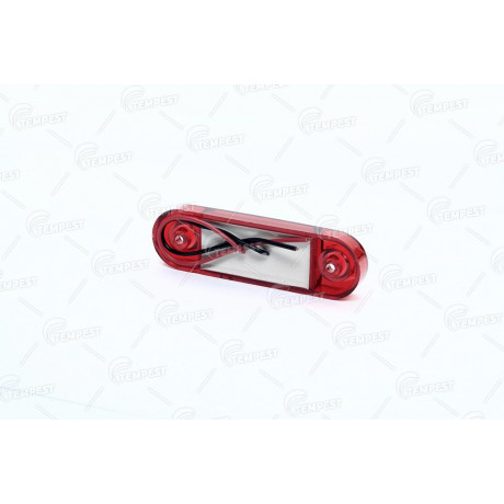 Ліхтар габаритний 24V LED червоний (9 діодів, 3 ряди) (TEMPEST)