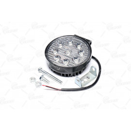 Фара LED додадкова GOLD 24V/27W, 9 діод, (кругла), широкий луч (TEMPEST)