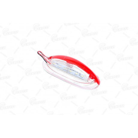 Фонарь габаритный 24V LED (лодочка) красно-белый (TEMPEST)