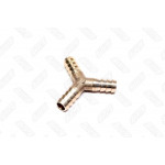 Зєднувач трійник 10мм зубчастий Y-обр для трубки (латунь) (RIDER) 