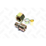 Зєднувач трубки ПВХ прямий різьбовій (Dвнут. = 12 мм, М12х1,5) (RIDER) 