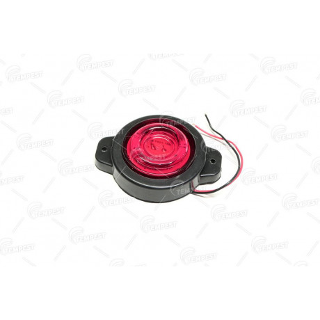 Фонарь габаритный 24V 10 LED красный круглый (TEMPEST)