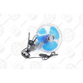 Вентилятор автомобільний 8 дюймів, з перемикачем (прищіпка), 24В <ДК>