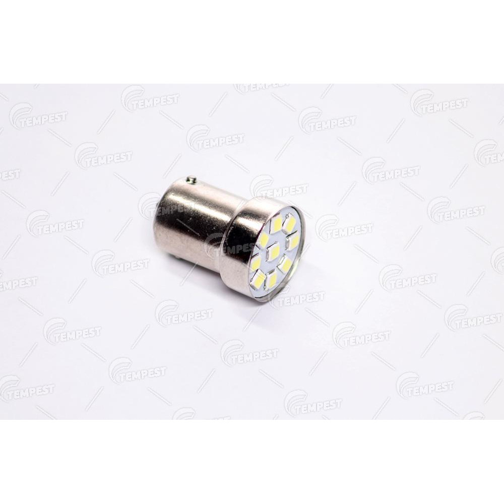 Лампа LED  указателей поворотов и стоп-сигналов 24V R5W BA15S 9SMD WHITE<TEMPEST>