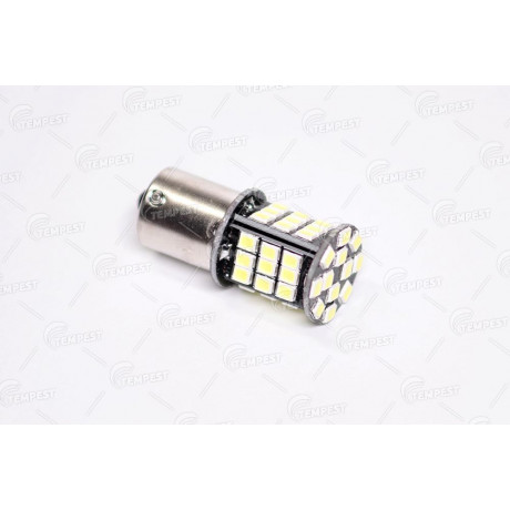 Лампа LED покажчиків поворотів і стоп-сигналів 12V BA15S 48SMD WHITE <TEMPEST>