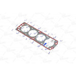 Прокладка головки блоку DAEWOO LANOS 1.5, CHEVROLET AVEO 1.5 під ГБО (метал) з герметиком (TEMPEST) 