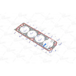 Прокладка головки блоку DAEWOO LANOS 1.6, NEXIA 1.5 16V DOHC під ГБО (метал) з герметиком (TEMPEST) 