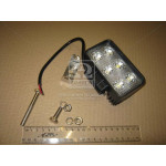 Фара LED прямокутна 18W, 6 ламп, 110*114,5мм, широкий луч (ТМ JUBANA) 