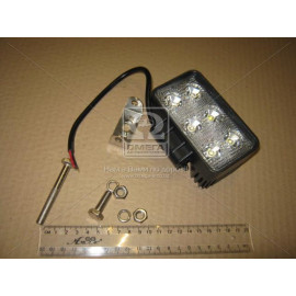 Фара LED прямокутна 18W, 6 ламп, 110*114,5мм, широкий луч (ТМ JUBANA)