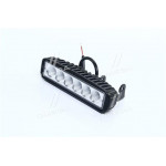 Фара LED прямокутна 18W, 6 ламп, 159,8 * 54,2мм, широкий промінь <ДК> 