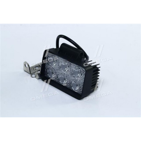 Фара LED прямоугольная 18W, 6 ламп, 110*114,5мм, широкий луч <ДК>
