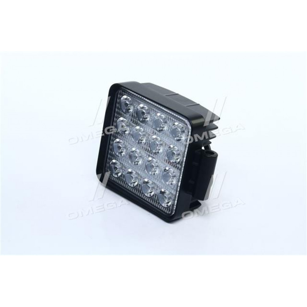 Фара LED прямокутна 48W, 16 ламп, 110 * 164мм, широкий промінь <ДК>
