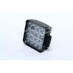 Фара LED прямокутна 48W, 16 ламп, 110 * 164мм, широкий промінь <ДК> 