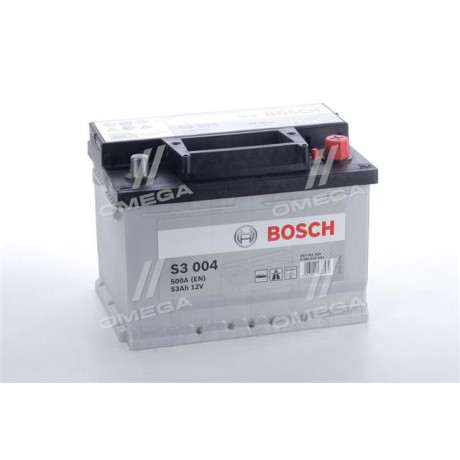 Акумулятор   53Ah-12v BOSCH (S3004) (242x175x175),R,EN500