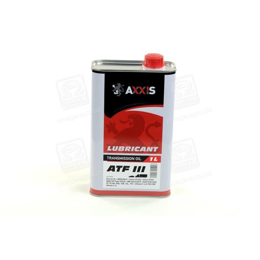 Масло трансмисс.(красное) AXXIS  ATF 3   (Канистра 1л)