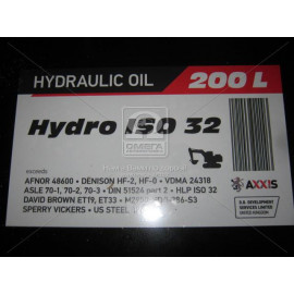 Олива гидравл. AXXIS  Hydro ISO 32   (Канистра 200л)  Олива гидравл. AXXIS  Hydro ISO 32   (Канистра 200л)