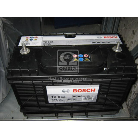 Аккумулятор  105Ah-12v BOSCH (T3052) (330x172x240),L,EN800 !КАТ. -15%