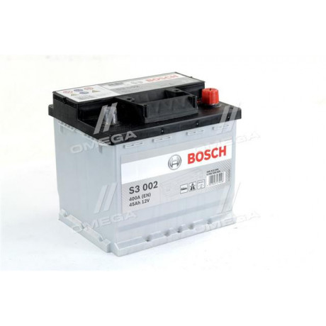 Аккумулятор   45Ah-12v BOSCH (S3002) (207x175x190),R,EN400 !КАТ. -20%