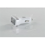 Автомобильное зарядное устройство 2USB (12/24V - 5V 2,4A), LED Display, белое <ДК>  Автомобильное зарядное устройство 2USB (12/24V - 5V 2,4A), LED Display, белое <ДК>