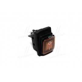 Перемикач клавішний герметичний ON/OFF 4к-т., підсвічування LED (12V), жовтий (ви-во Китай)