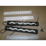 Вогні ходові денні 255х35х10mm COB-світлодіод 48ш (суцільне світіння), яскраво білий (ви-во Китай) 