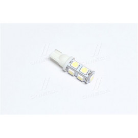 Світлодіод Т10, б/ц, білий, W2,1x9,5d, 24V, 9SMD 5050 (ви-во Китай)